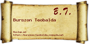 Burszon Teobalda névjegykártya